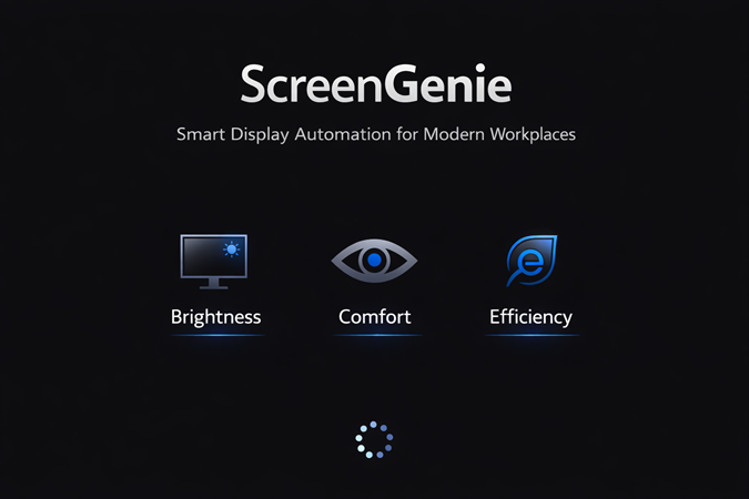 ScreenGenie – dark splash screen